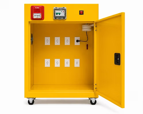 E Fire USA EFVSC-3 Compact Battery Charging Vault — 8 Outlets