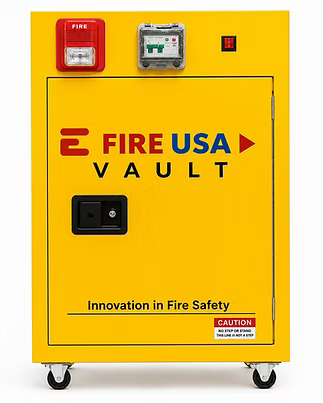 E Fire USA EFVSC-3 Compact Battery Charging Vault — 8 Outlets