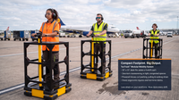 TexTrack electric warehouse cart, a powered material handling cart for tight aisles