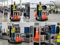 TexTrack modular industrial warehouse scooter in use on a facility floor, moving materials without a forklift